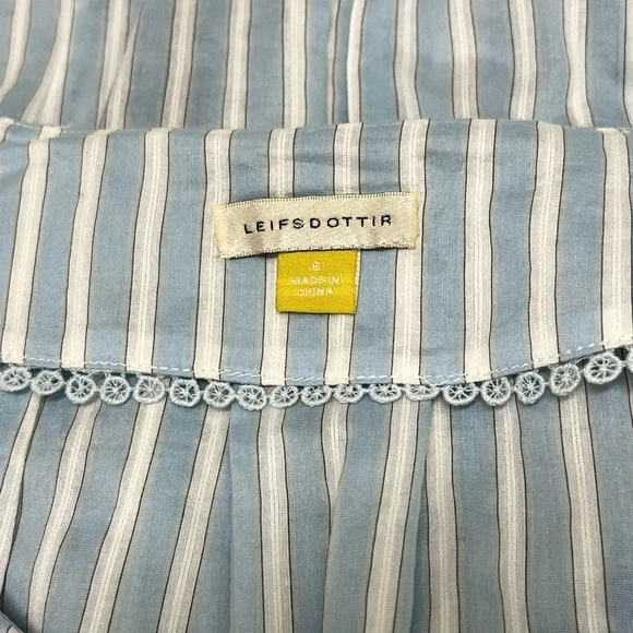 NWT LEIFSDOTTIR Anthropologie Nautical Pinstripe Top Size 6 - Picture 7 of 13